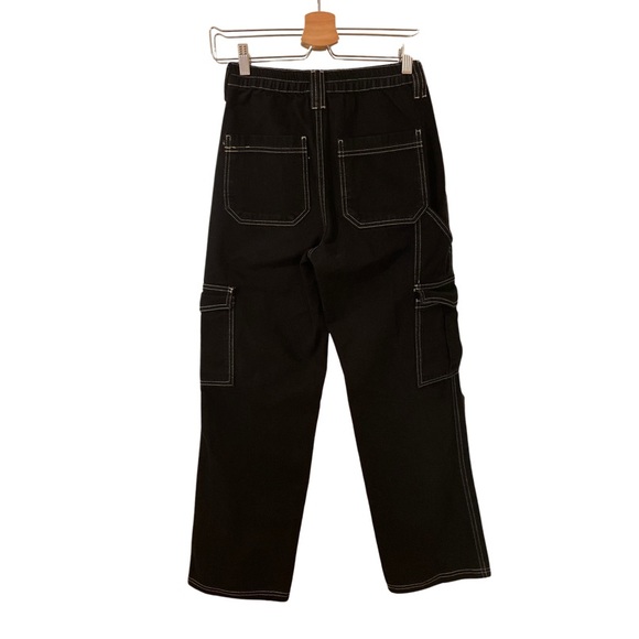 High Waisted Black Cargo Pants - Picture 4 of 6